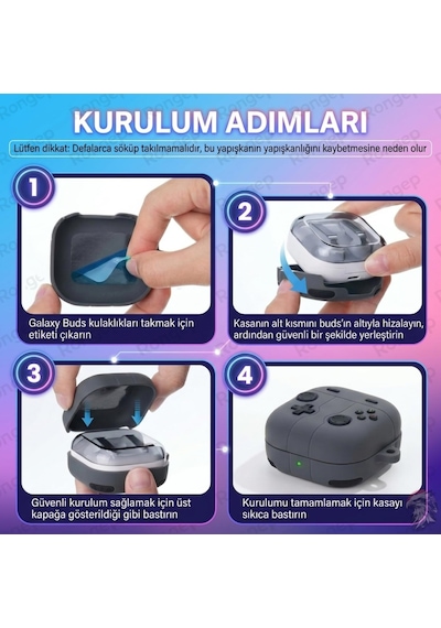 Gamepad-design Samsung Galaxy Buds 4 Pro/buds 4 İçin Kılıf Darbe Emici Köşe Korumalı Galaxy B
