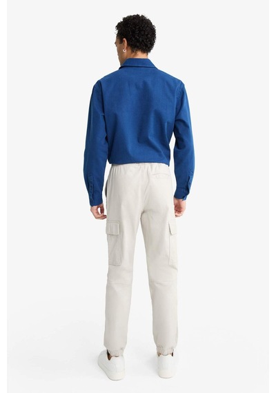 Defacto Regular Fit Beli Bağcıklı Kargo Cepli Jogger Pantolon F4681ax25aubg766 Bej