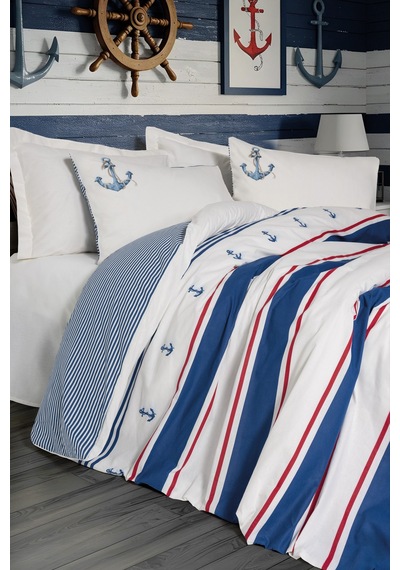 Cotton Box Maritime Tek Kişilik Nevresim Takimi Brine Ekru Brıneekru/tekkısılık Çok Renkli