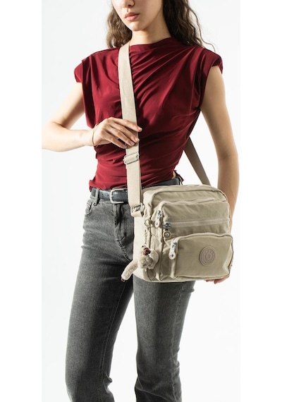 Baginn Kadın Postacı Çanta 28 32 Cm 571 Collection Klinkır Hafif Yağmur Geçirmez Klinkır Kumaş Çok Cepli Krem