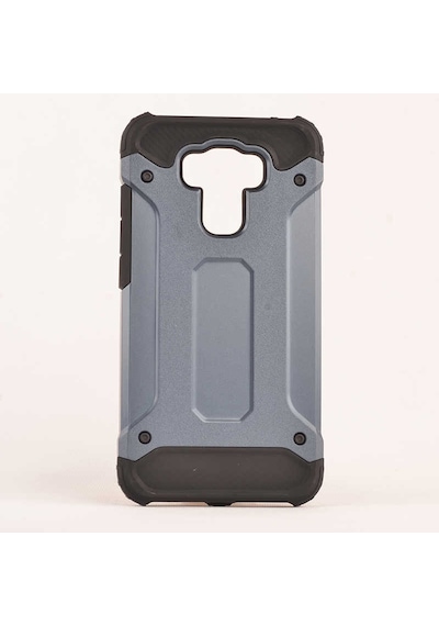 Noktaks - Asus Zenfone 3 Max Zc553kl Uyumlu - Kılıf Çift Katman Koruyucu Crash Military Tank Kılıf - Mavi Mavi