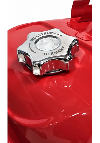 Wekstrom Germany 11 Litre Metal Yakıt Bidonu 1 Mm Sac, Genleşme Kapaklı, Benzin Mazot Yağ İçin, Kırmızı