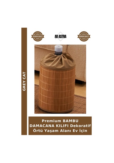 Premium Bambu Damacana Kılıfı Dekoratif Örtü Yaşam Alanı Ev İçin Çok Renkli