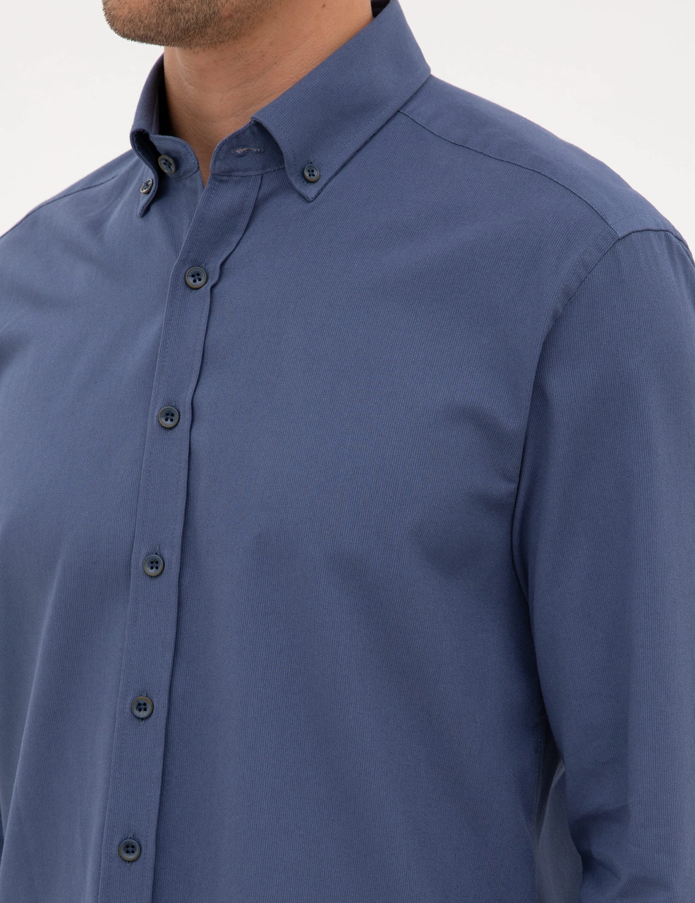 Pierre Cardin Erkek İndigo Gömlek Desenli 50311308-vr028 Indigo