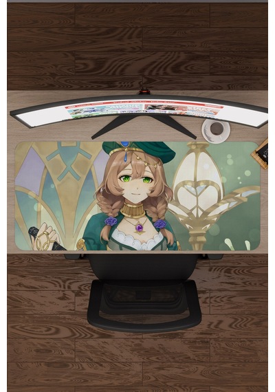 Lisa Genshin Impact Anime Oyuncu V5 - 90x40 Xxl Gaming Mouse Pad Fare Altlığı
