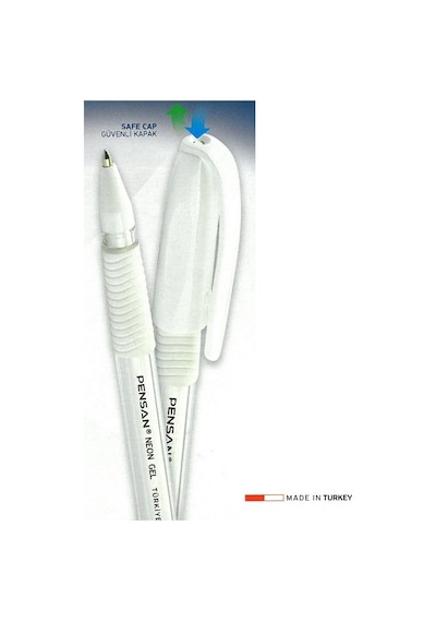Pensan 1 Mm Neon Jel Kalem Beyaz