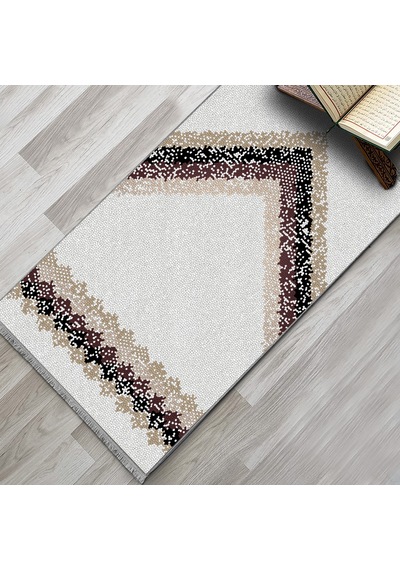 Evaşk Namazlık Dokuma Halı Kaymaz Muslumana Seccade 80 x 130 KAHVERENGİ EVAŞK401D66