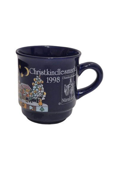 Vintage Nürnberg Christkindlesmarkt Tasarımlı Porselen Kupa 9cm 004 Çok Renkli