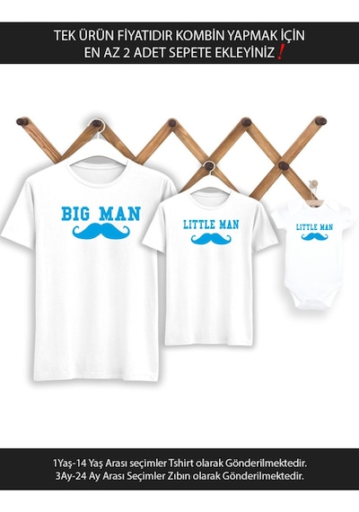 Baba Oğul Big Man Little Man Tişört