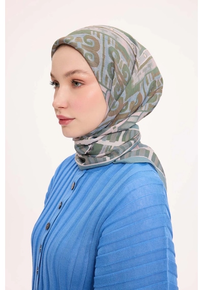 Silk Home Dört Mevsim Antik Motif Viskon Velora Eşarp 6421 Cam Göbeği