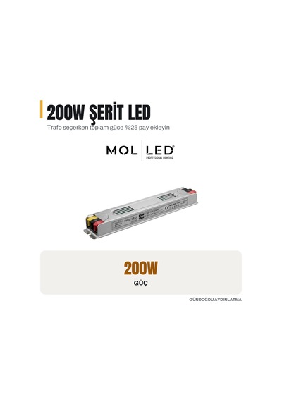 Molled Full Power Serisi 200w 24v Slim Led Driver - Mol2633