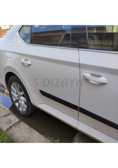 S-dizayn Skoda Super B Abs Plastik Yan Kapı Koruma Çıtası 2015-2023 A+ Kalite