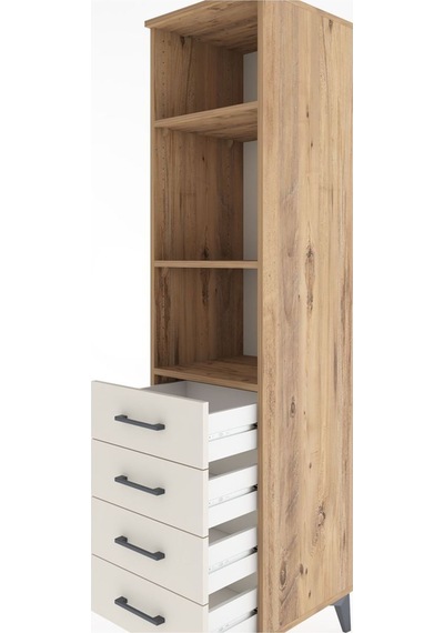Hyperion Dolap 3 Raflı 4 Çekmeceli 44x44x182 Çam-aytaşı Atlas Çam