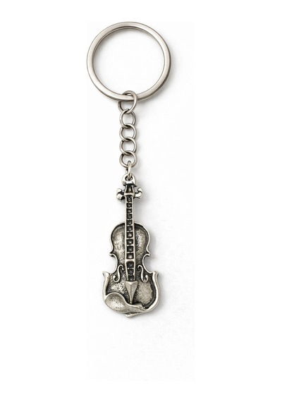 Aria String Keman Figürlü Gümüş Renk Anahtarlık