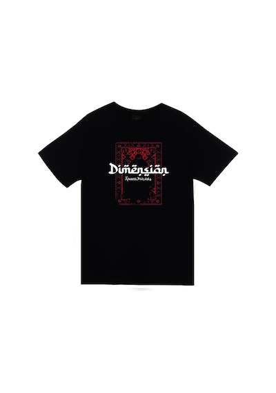 Dimension - Halı - Motif Baskılı Unisex %100 Pamuk Siyah T-shirt SIYAH