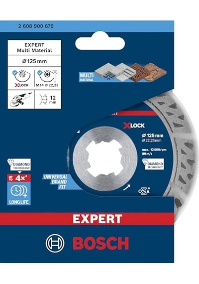 Expert Multimaterial X-lock Kesme Diskleri Donatılı Beton Tuğla Yumuşak Taş Ø 125 Mm Aksesuar Küçük Avuç Taşl