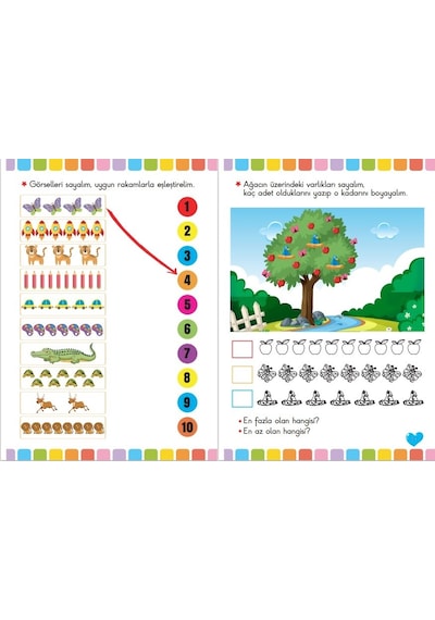 4 - 5 - 6 Yaş Matematik & Çizgi Çalışması Seti 10 Kitap!!!