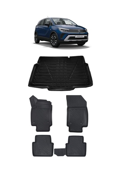 Opel Crossland 2024 Model İle Uyumlu 5d Premium Ekstra Havuzlu Paspas Ve Bagaj Havuzu Set