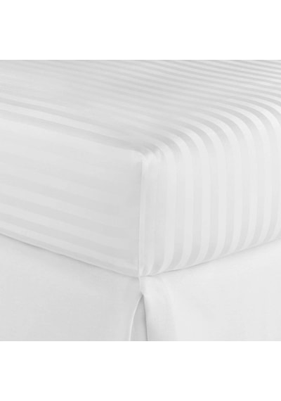 Çizgili Saten Yatak Çarşafı Lastikli 160x200 Yastık Kılıfı 50x70