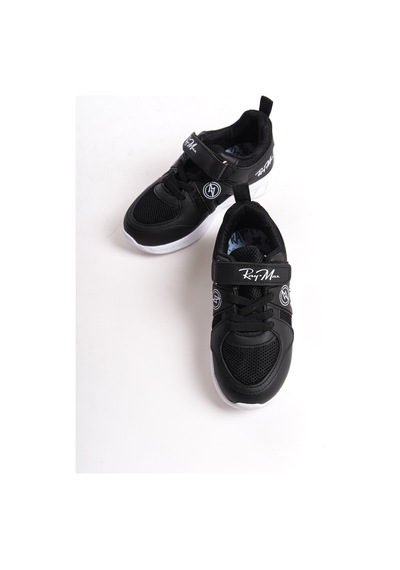 Daxtors Garantili Ray Max Günlük Ortopedik Çocuk Unisex Sneaker Spor Ayakkabı Siyah-beyaz