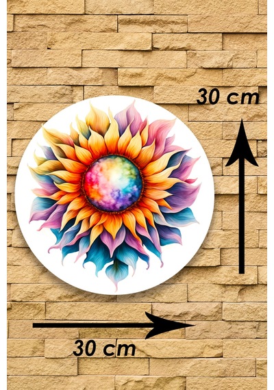 Mandala Renkli Ahşap Tablo Modeli, Oturma Odası, Yatak Odası, Salon, Ofis, Ev Dekorasyonu