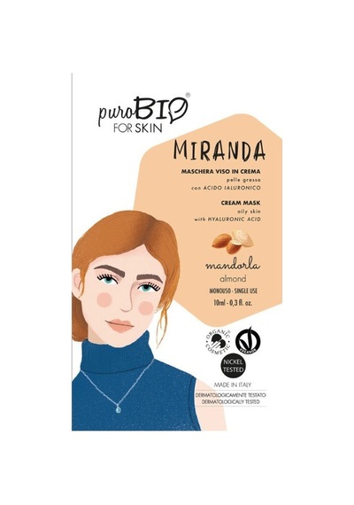 Purobio Miranda Cream Mask Oily Skin Almond Badem 10 Ml - Tek Kullanım
