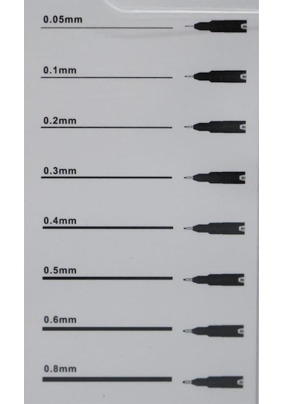 Nora Teknik Çizim Kalemi 8li Seti Dereceli Kalem Set