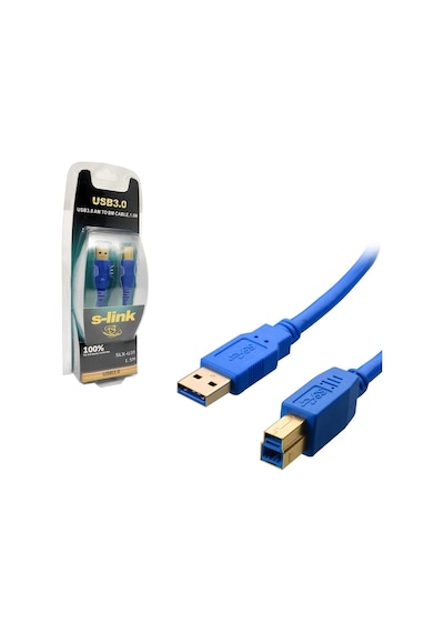 Yazici Kablosu Usb 3.0 Gold 1.5Mt S-Link Slx-U35