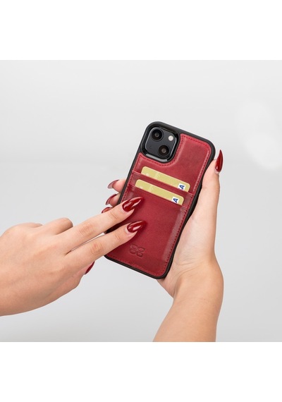 Bouletta Apple İphone 13 Uyumlu Deri Arka Kapak Fxcp V4ef