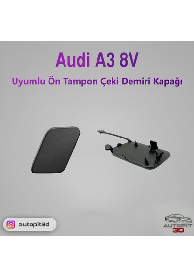 Audi A3 8v Uyumlu Ön Tampon Çeki Demiri Kapağı