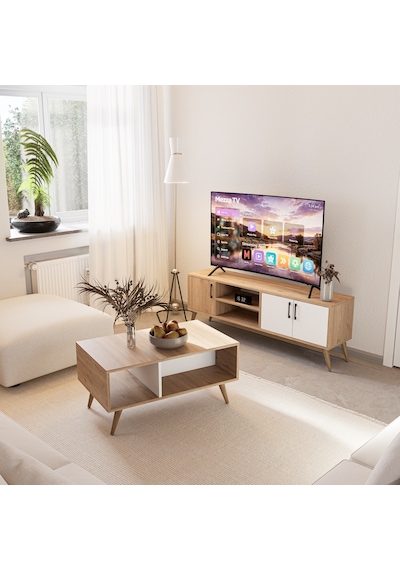 Set 1584-2074 Exxen Tv Ünitesi + Exxen Orta Sehpa - Sepet-beyaz Rengi Set 1584-2074 Exxen Tv Ünitesi + Exxen Orta Sehpa - Sepet-beyaz Rengi