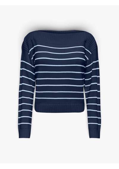 Only Onlkatıa Ls Boatneck Cc Knt Kadın Mavi Kazak - 15374823