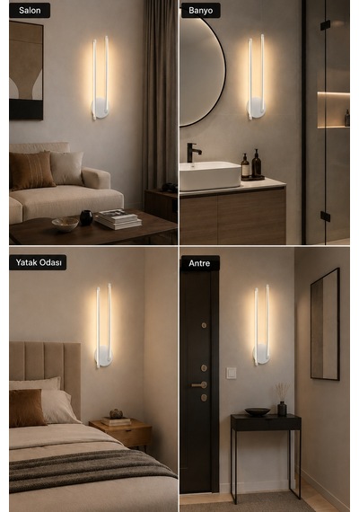 AvizeGO Oris Modern Led Duvar Apliği Günışığı Beyaz