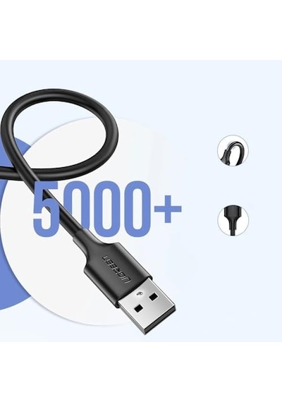 2.0 A Usb-a & Micro Usb Data Ve Şarj Kablosu, 50 Santimetre, Siyah, Acbugn60135