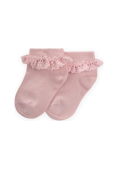 Cigit Dantalli Bebe Patik Çorabı 0-4 Yaş Pudra Pudra