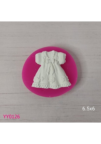 Yy0126 Fiyonklu Bebek Elbisesi Silikon Kalıp