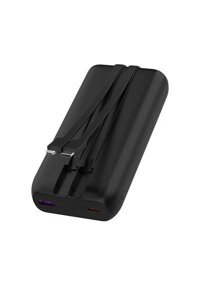 Snapron Snp-3013 22.5w Pd 20.000mah Dahili Kablolu Ve Hızlı Şarjlı Powerbank siyah