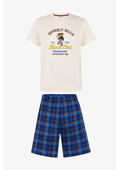 Penti Erkek Renkli Sunset Serve Şortlu Pijama Takımı Çok Renkli
