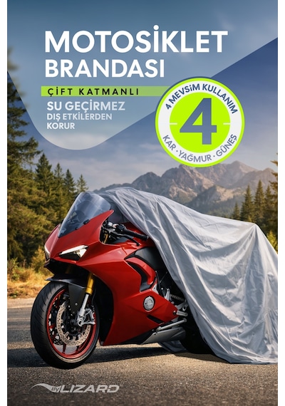 Hero Xpulse 200 Arka Çanta Topcase Uyumlu Su Geçirmez Motosiklet Brandası Motor Branda Lastikli