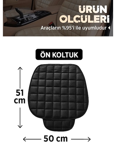 Premium Cepli Terletmez Ortopedik Oto Koltuk Minderi - 1 Adet - Kahverengi