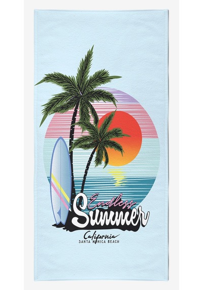 ENDLESS SUMMER Dijital Baskılı 75x150 Cm Plaj Havlusu Açık Mavi
