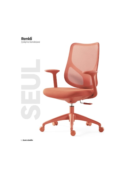 Seul Ergonomik Çalışma Sandalyesi - Turuncu Seul Ergonomik Çalışma Sandalyesi - Turuncu