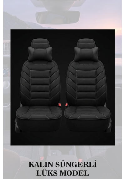 Volvo S60 2024 Uyumlu Lüks Siyah Renk Premium 2 Adet Minder Ve Yastık