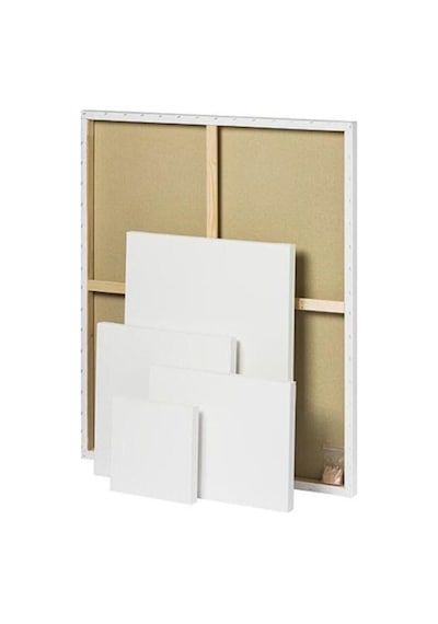 20x20cm 5'li Kare Set Arkadan Zımbalı Yüksek Kaliteli Astarlı Hazır Tuval Boş Kanvas Tablo