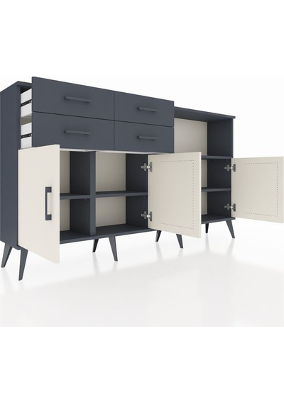 Arges Konsol 4 Raflı 4 Çekmeceli 4 Kapaklı 176x30x99 Antrasit-aytaşı/antrasit Aytası/antrasıt - Antrasıt Arges Konsol 4 Raflı 4 Çekmeceli 4 Kapaklı 176x30x99 Antrasit-aytaşı/antrasit Aytası/antrasıt - Antrasıt