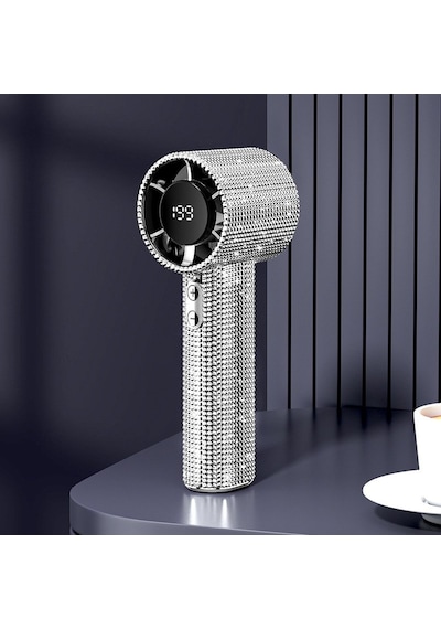 Çeşithane S5 Turbo Fan, Fırçasız Motorlu Şarjlı El Fanı, Dijital Ekranlı Taşınabilir Yüksek Hızlı Mi