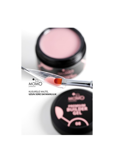 Momo Professional Premium Builder Gel Protez Tırnak Jeli No.08 Gül Kurusu 55 gr
