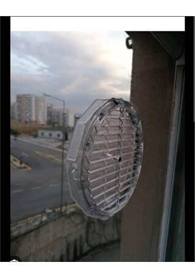 Cam Menfez Doğalgaz Havalandırma Menfezi Şeffaf Çap 18 Cm