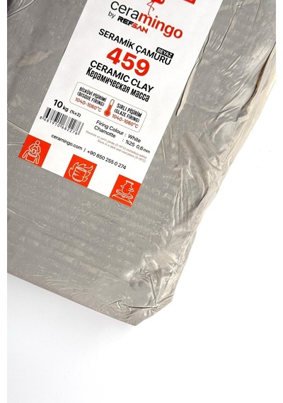 459 Şamotlu Beyaz Seramik Çamur Vakumlu 10 Kg