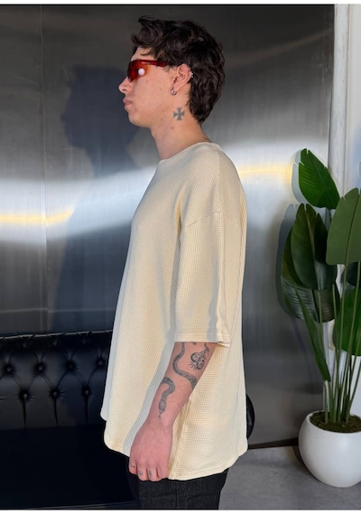 Zaee Micro Texture Oversize Tişört Çok Renkli
